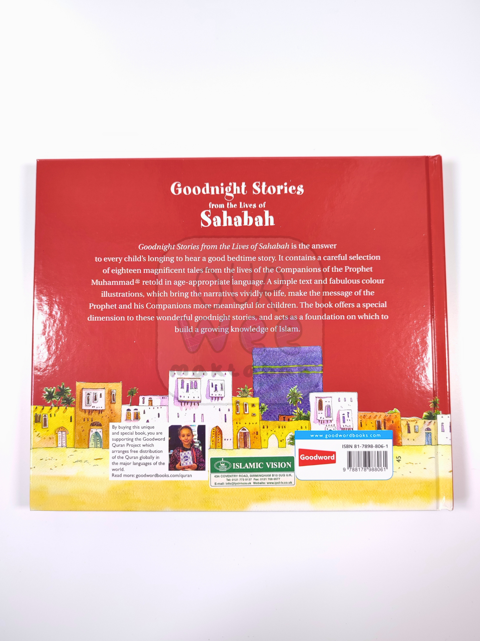 The back cover of Goodnight Stories from the Lives of the Sahabah